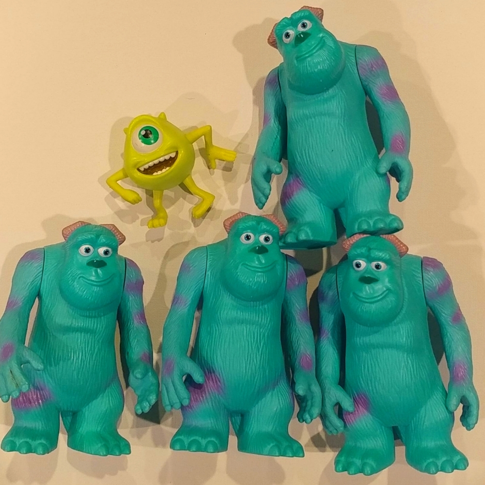 Set of 5 2001 McDonald's Pixar Monsters Inc Toys